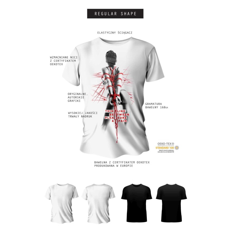 T-shirt men white M regular